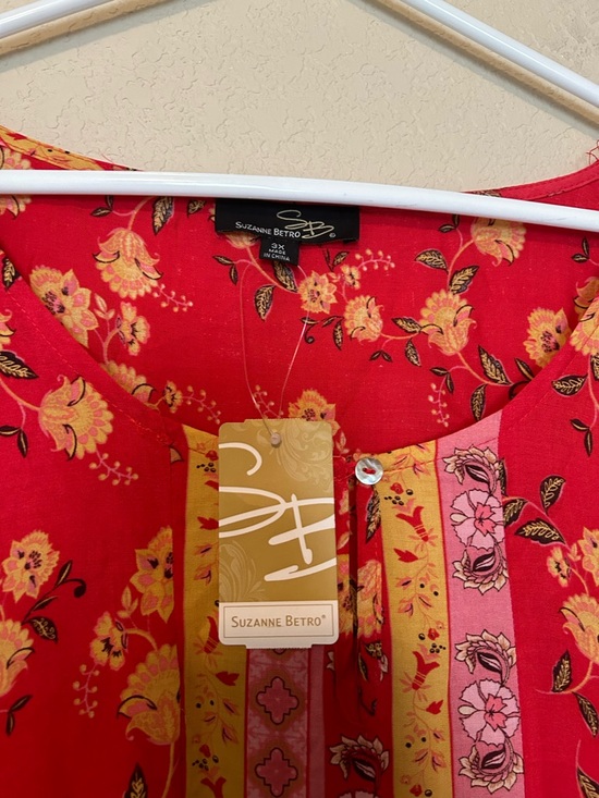 NWT Suzanne Betro Boho Floral Tiered Maxi Dress 100% Rayon Spring Summer Flowy - Picture 7 of 12